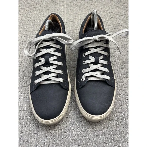 Peter Millar Crown Suede Leather Sneakers Blue Shoes Mens Size 11 - Picture 2 of 8